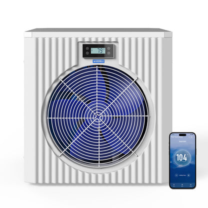 WARMBLU H5 Swimming Pool Heat Pump, 110V COP 4.1 High Efficiency, Energy Save 45% Above Heating System  Above Ground Pool up to 5,000 Gallon