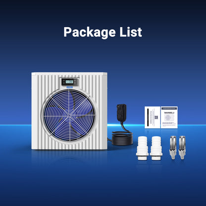 WARMBLU H5 Swimming Pool Heat Pump, 110V COP 4.1 High Efficiency, Energy Save 45% Above Heating System  Above Ground Pool up to 5,000 Gallon