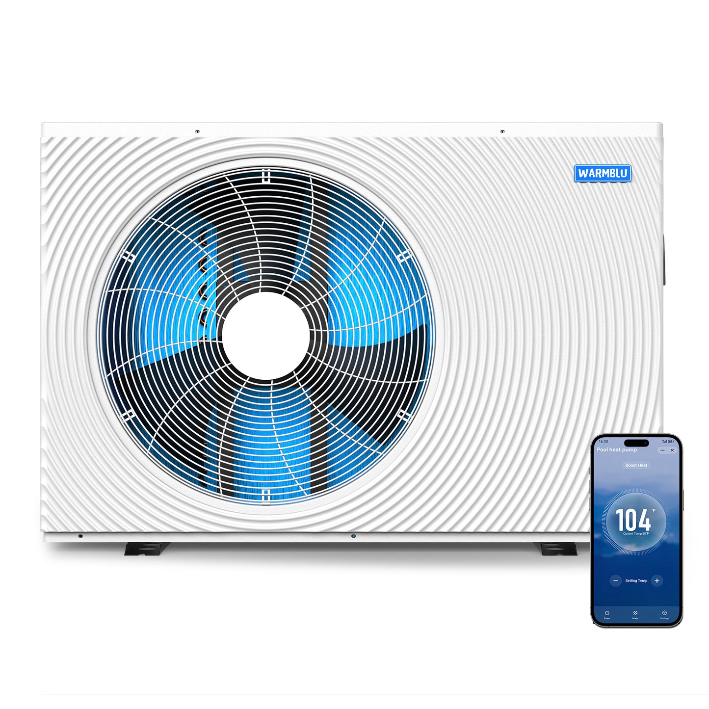 WARMBLU H10 Swimming Pool Heat Pump, 110V COP 16 Ultra High Efficiency, Energy Save 45% Above 10kW Heating for Pool up to 9,000 Gallon product
